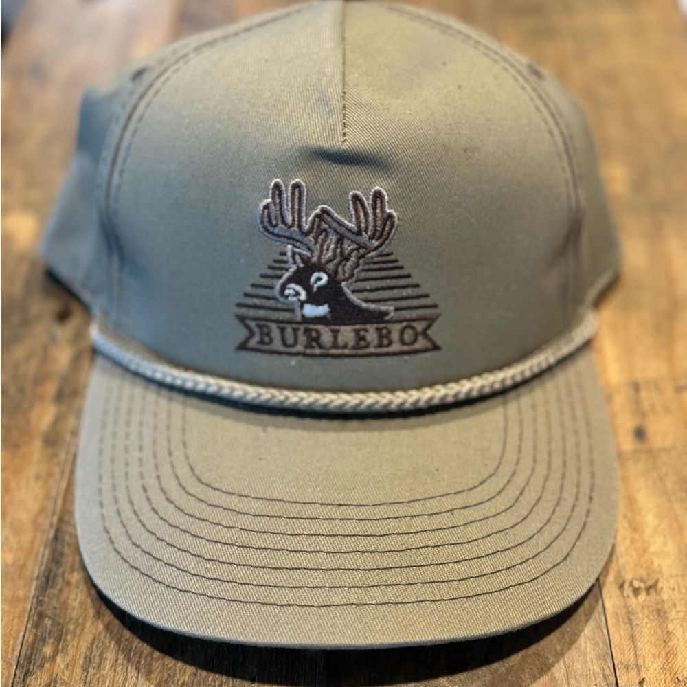 BURLEBO Khaki Hat with Deer Emblem